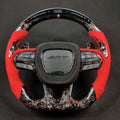 2014-2021 Jeep Grand Cherokee SRT & Trackhawk Custom Carbon Fiber Heated Steering Wheel w/ LED RPM Display