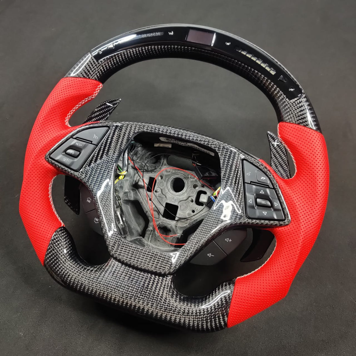 2014-2019 Chevrolet C7 Corvette Custom Carbon Fiber Steering Wheel w/ LED RPM Display LED headlight kit AutoLEDTech Oracle Lighting Trendz Flow Series RGBHaloKits OneUpLighting Morimoto