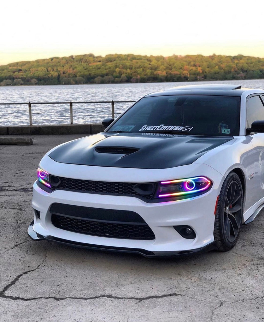 2015-2023 Dodge Charger RGBW Color-Chasing LED DRL Boards (Flow Series) LED headlight kit AutoLEDTech Oracle Lighting Trendz Flow Series RGBHaloKits OneUpLighting Morimoto