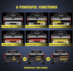 LED Tailgate Light Bar Sequential Brake/Reverse/Turn Signal - Fits Any Truck - AutoLEDTech.com