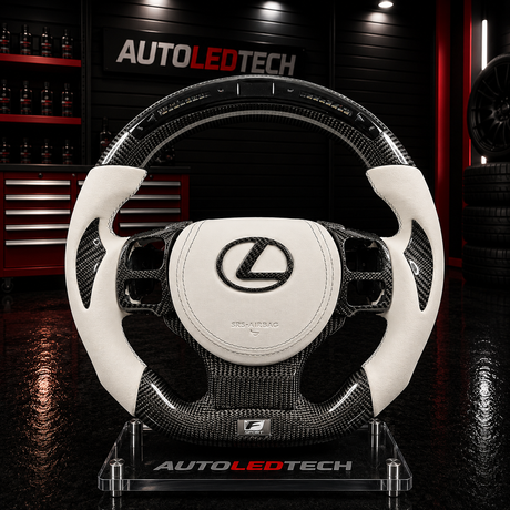 2014-2026 Lexus IS RC Custom Carbon Fiber Steering Wheel w/ LED RPM Display - AutoLEDTech.com
