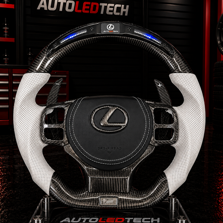 2014-2026 Lexus IS RC Custom Carbon Fiber Steering Wheel w/ LED RPM Display - AutoLEDTech.com