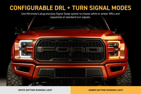 2015-2017 Ford F-150 2017-2020 Ford Raptor XB EVO LED DRL Projector Headlights - AutoLEDTech.com