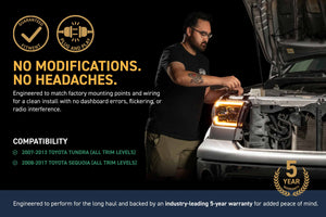 2007-2013 Toyota Tundra 2008-2017 Sequoia XB EVO LED DRL Headlights - AutoLEDTech.com