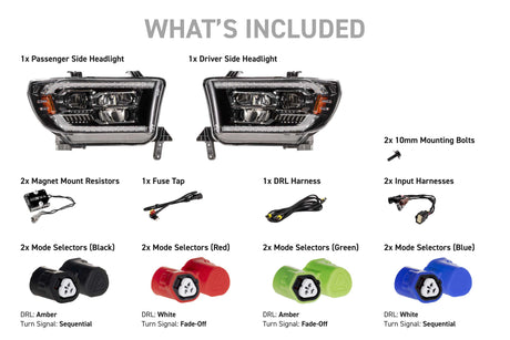 2007-2013 Toyota Tundra 2008-2017 Sequoia XB EVO LED DRL Headlights - AutoLEDTech.com