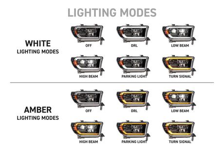 2007-2013 Toyota Tundra 2008-2017 Sequoia XB EVO LED DRL Headlights - AutoLEDTech.com