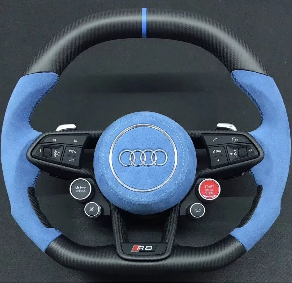 2015-2024 Audi R8 TTRS Custom Carbon Fiber Steering Wheel - AutoLEDTech.com