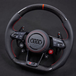 2015-2024 Audi R8 TTRS Custom Carbon Fiber Steering Wheel - AutoLEDTech.com