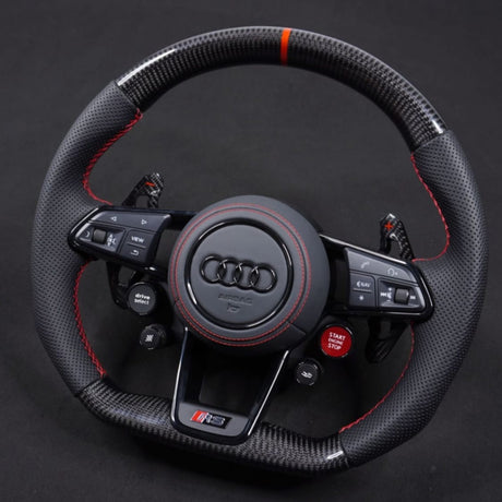 2015-2024 Audi R8 TTRS Custom Carbon Fiber Steering Wheel - AutoLEDTech.com