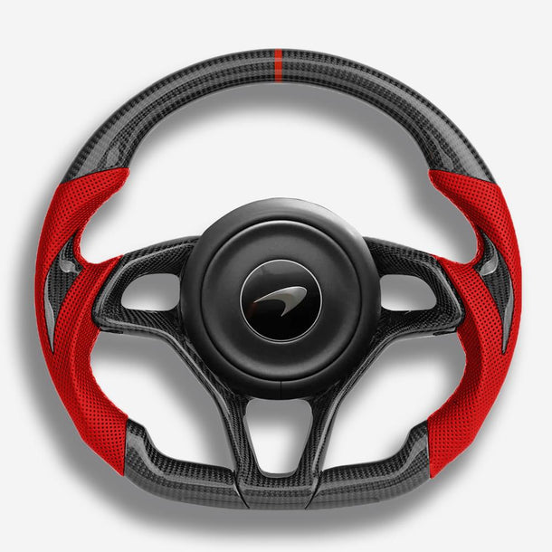 Mclaren 720S 765LT Custom Carbon Fiber Steering Wheel - AutoLEDTech.com