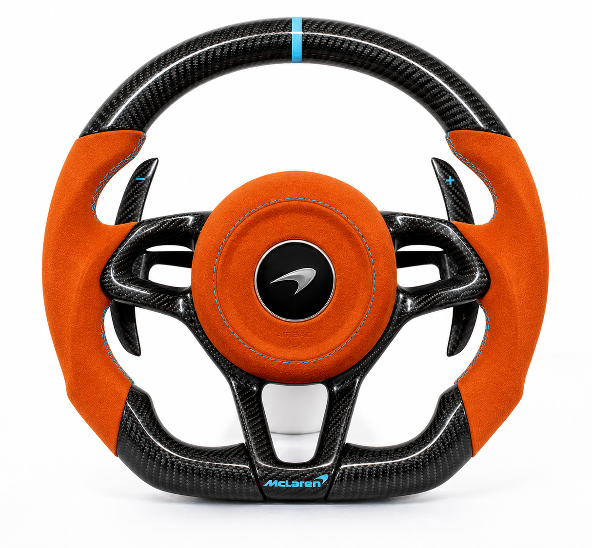 Mclaren MP4-12C 570S 600LT 675LT Custom Carbon Fiber Steering Wheel - AutoLEDTech.com