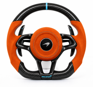 Mclaren MP4-12C 570S 600LT 675LT Custom Carbon Fiber Steering Wheel - AutoLEDTech.com
