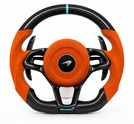 Mclaren MP4-12C 570S 600LT 675LT Custom Carbon Fiber Steering Wheel - AutoLEDTech.com