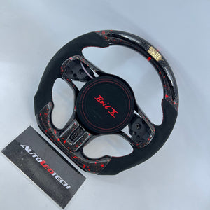 Mitsubishi Lancer Evo X Custom Carbon Fiber Steering Wheel - AutoLEDTech.com
