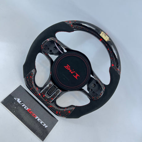 Mitsubishi Lancer Evo X Custom Carbon Fiber Steering Wheel - AutoLEDTech.com