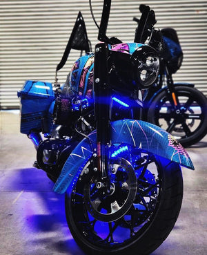 Motorcycle Cruiser Flow Series LED Underbody 13-Piece Lighting Kit - AutoLEDTech.com