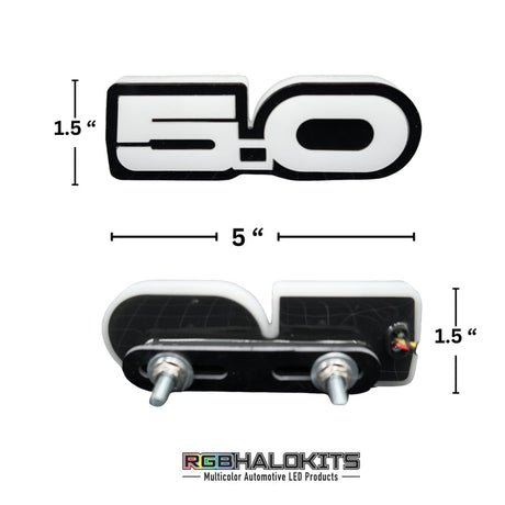 Mustang GT 5.0 RGB Flow Series LED Badge Emblem Logo - AutoLEDTech.com