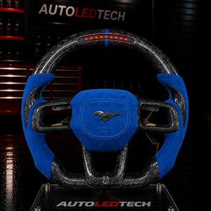 2024-2027+ Ford Mustang S650 Carbon Fiber LED Steering Wheel - AutoLEDTech.com