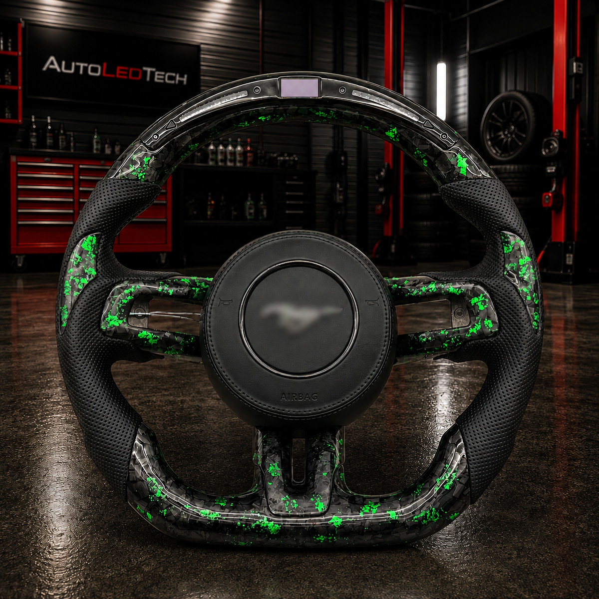 2015-2023 Ford Mustang Custom Carbon Fiber Steering Wheel