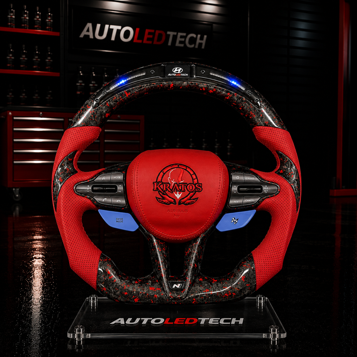 2019-2026+ Hyundai Veloster/Elantra N Custom Carbon Fiber Steering Wheel