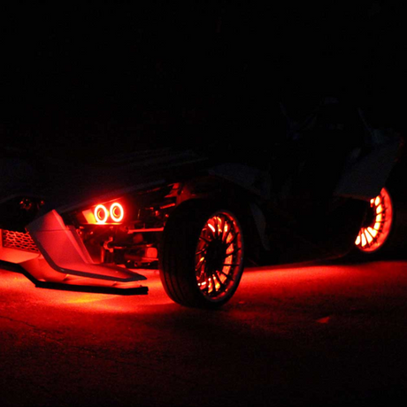 2014-2026+ Polaris Slingshot RGBW Flow Series LED Underbody Grill Lights 8-Piece - AutoLEDTech.com