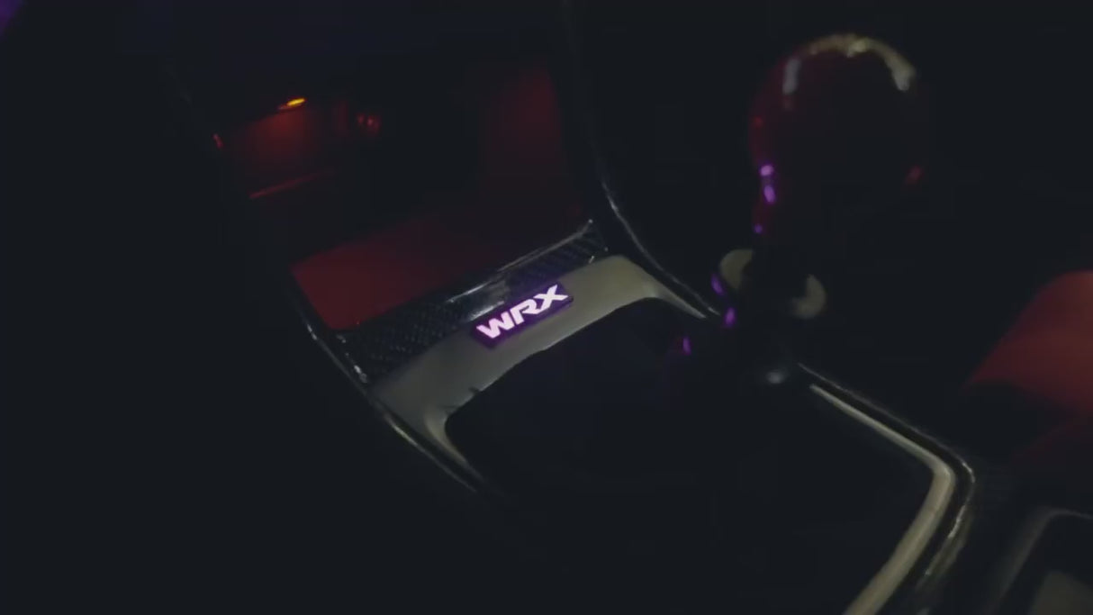 2015-2021 WRX RGBW Flow Series LED Shifter Trim Badge - Lit Logos