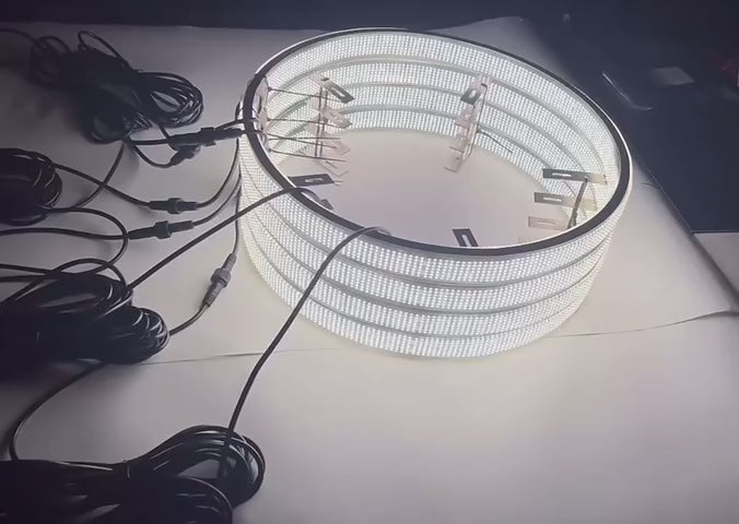 14 Row Pure White LED Wheel Ring Lights Kit