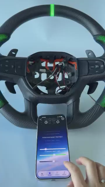 2015-2023 Dodge Charger Challenger Custom Carbon Fiber LED Steering Wheel