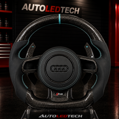 2006-2015 Audi R8/TT Custom Carbon Fiber Steering Wheel - AutoLEDTech.com