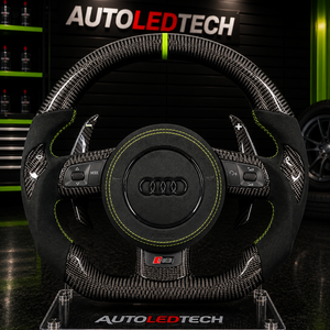 2006-2015 Audi R8/TT Custom Carbon Fiber Steering Wheel - AutoLEDTech.com