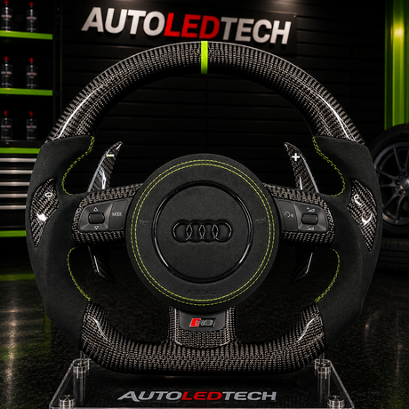 2006-2015 Audi R8/TT Custom Carbon Fiber Steering Wheel - AutoLEDTech.com