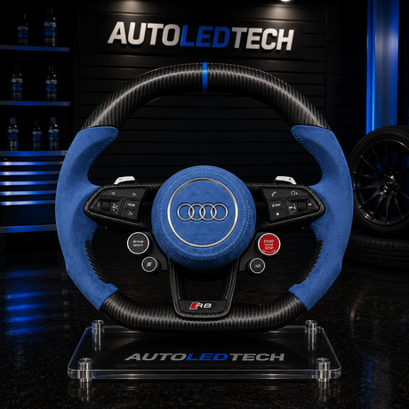 2015-2024 Audi R8 TTRS Custom Carbon Fiber Steering Wheel - AutoLEDTech.com