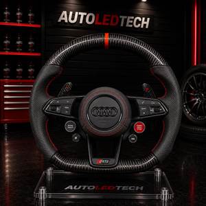 2015-2024 Audi R8 TTRS Custom Carbon Fiber Steering Wheel - AutoLEDTech.com