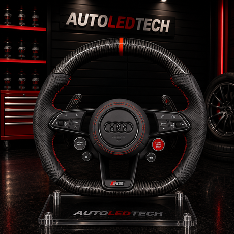 2015-2024 Audi R8 TTRS Custom Carbon Fiber Steering Wheel - AutoLEDTech.com