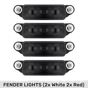 Ram TRX RHO Smoked White/Amber LED Hood + Fender Lights - AutoLEDTech.com
