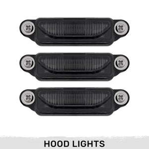 Ram TRX RHO Smoked White/Amber LED Hood + Fender Lights - AutoLEDTech.com