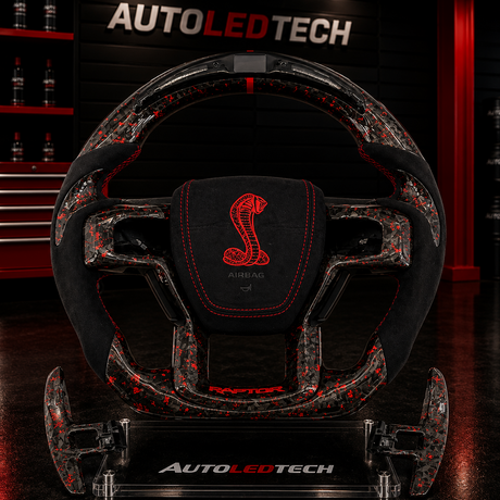 2015-2020 Ford F150 & Raptor Custom Carbon Fiber Steering Wheel - AutoLEDTech.com