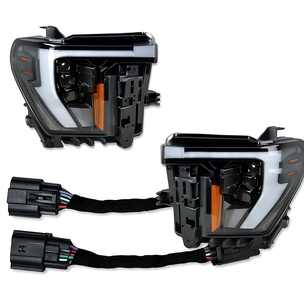 Hd Front End 2020-2023 to 24+ GMC Sierra HD Front End LED Headlight Conversion ...