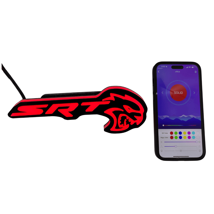2015+ SRT Hellcat RGBW Flow Series LED Badge Emblem Logo