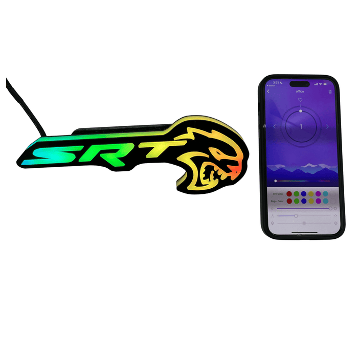 2015+ SRT Hellcat RGBW Flow Series LED Badge Emblem Logo