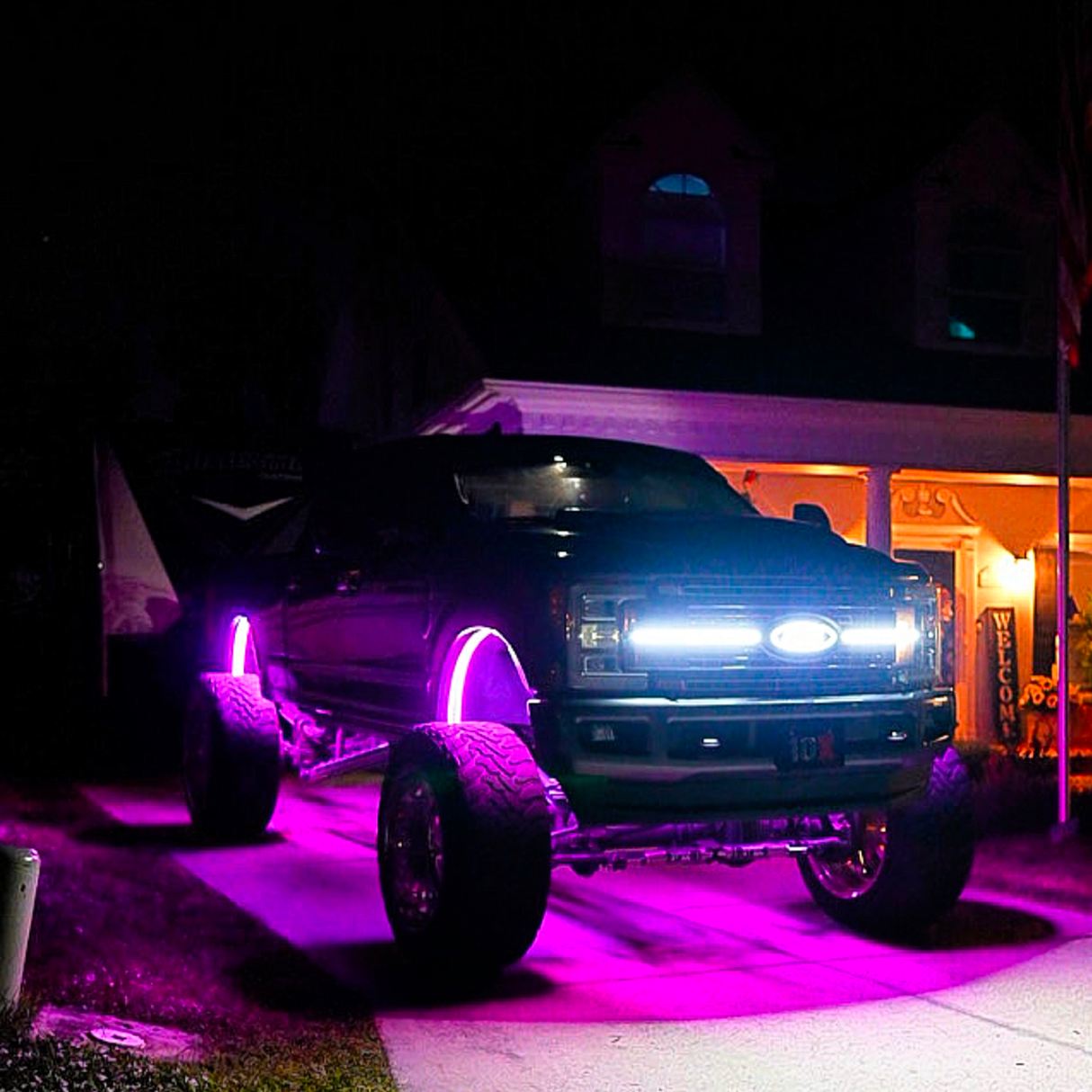White or RGBW LED Fender Well Arch Lights Kit