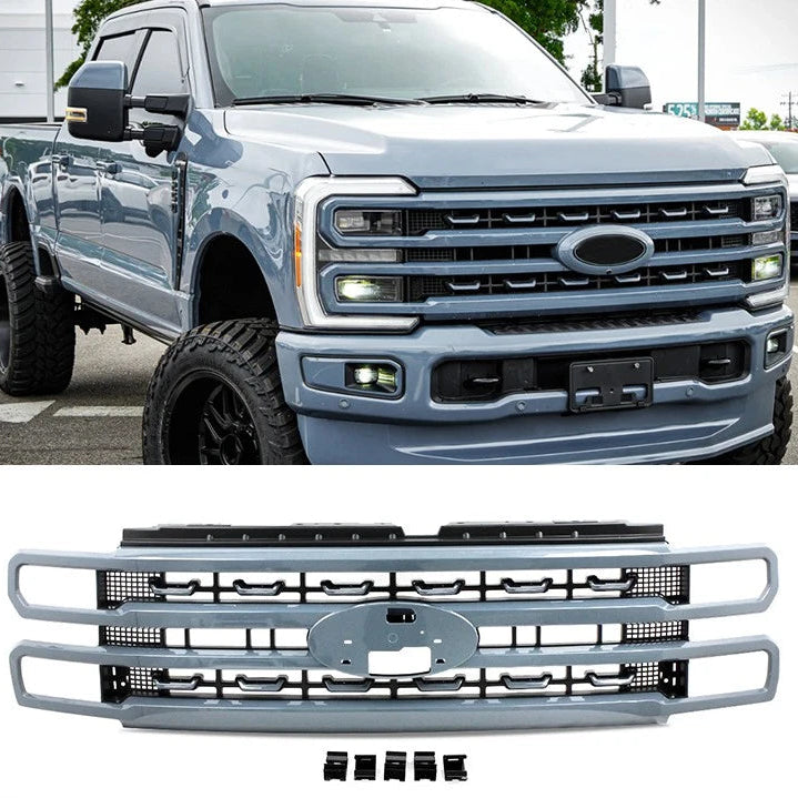 2023-2027+ Ford Super Duty F250/F350 Platinum Grill - AutoLEDTech.com