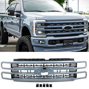 2023-2027+ Ford Super Duty F250/F350 Platinum Grill - AutoLEDTech.com