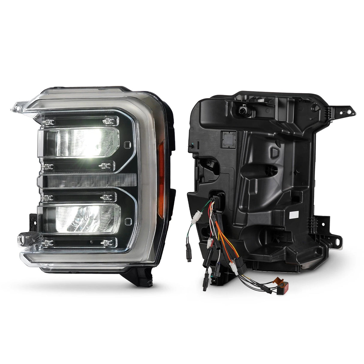 2023-2027+ Ford Super Duty Halogen to LED Headlight Conversion + Harness Kit - AutoLEDTech.com