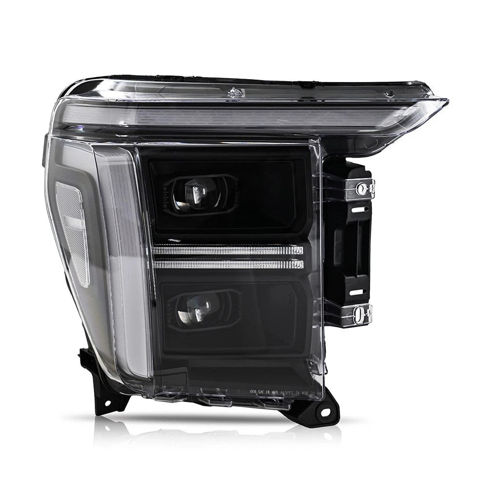 2021-2023 Ford F150/Raptor White/Amber LED DRL Headlights - 2024+ Style