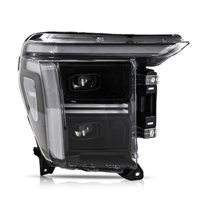 2021-2023 Ford F150/Raptor White/Amber LED DRL Headlights - 2024+ Style