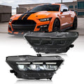 2015-2017 Ford Mustang ANIMATED SCANNING Tri-Beam LED DRL Projector Headlights