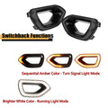 2015-2023 Dodge Charger SEQUENTIAL Switchback White/Amber LED Grill Snorkel Air Intake Light Assembly