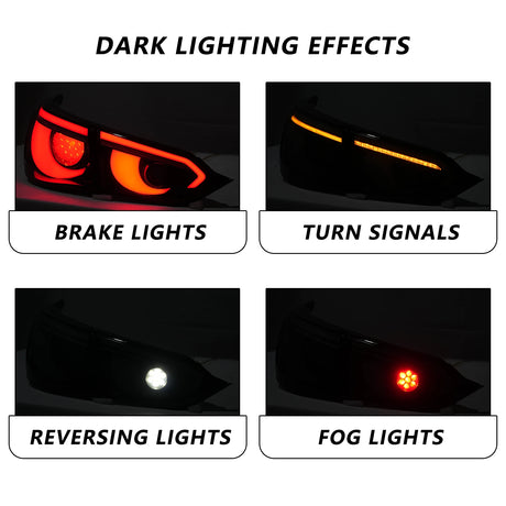 2014-2017 Infiniti Q50 Clear RGB Flow LED Tail Lights - AutoLEDTech.com