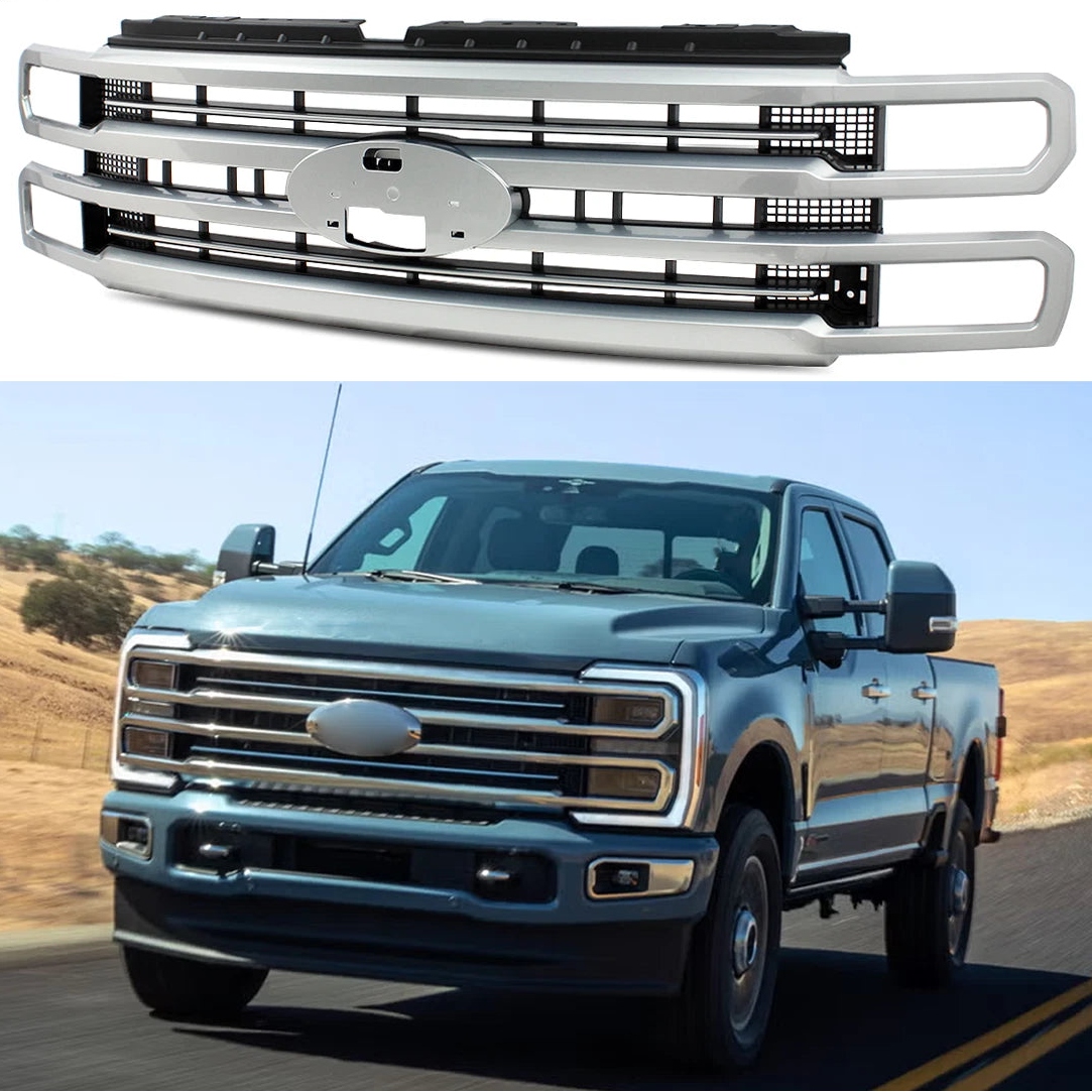 2023-2027+ Ford Super Duty F250/F350 Platinum Grill - AutoLEDTech.com